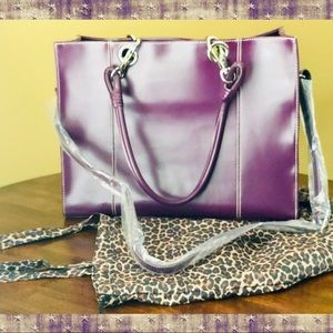 WILSONS LEATHER Purple Laptop/Brief Bag